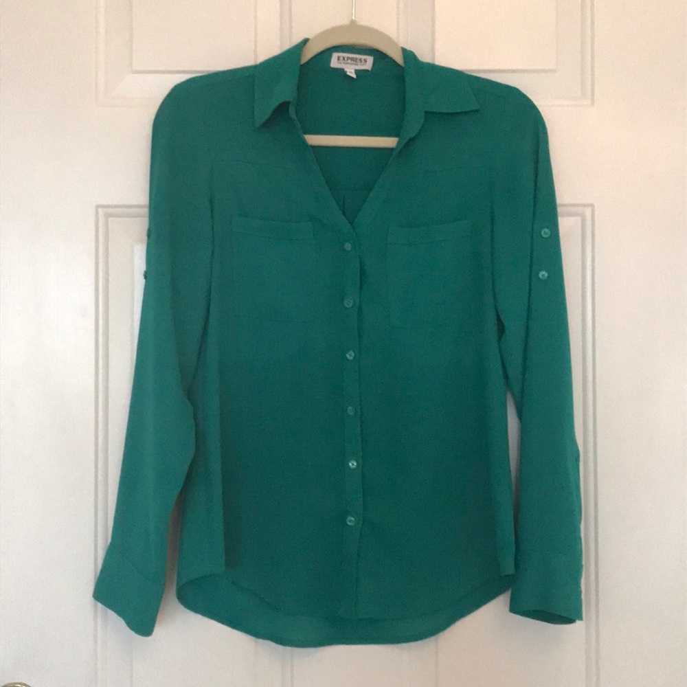 Express green blouse